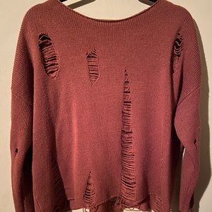 Fashion Q ripped distressed sweaters